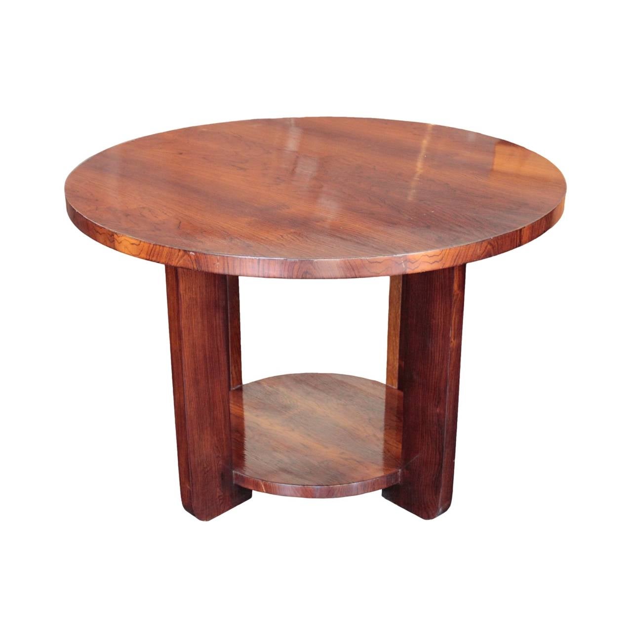 French Art Deco period round cocktail table by Francisque Chaleyssin