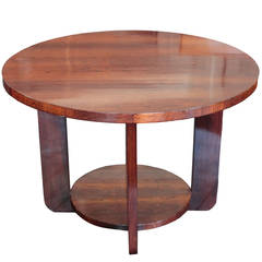 French Art Deco period round cocktail table by Francisque Chaleyssin