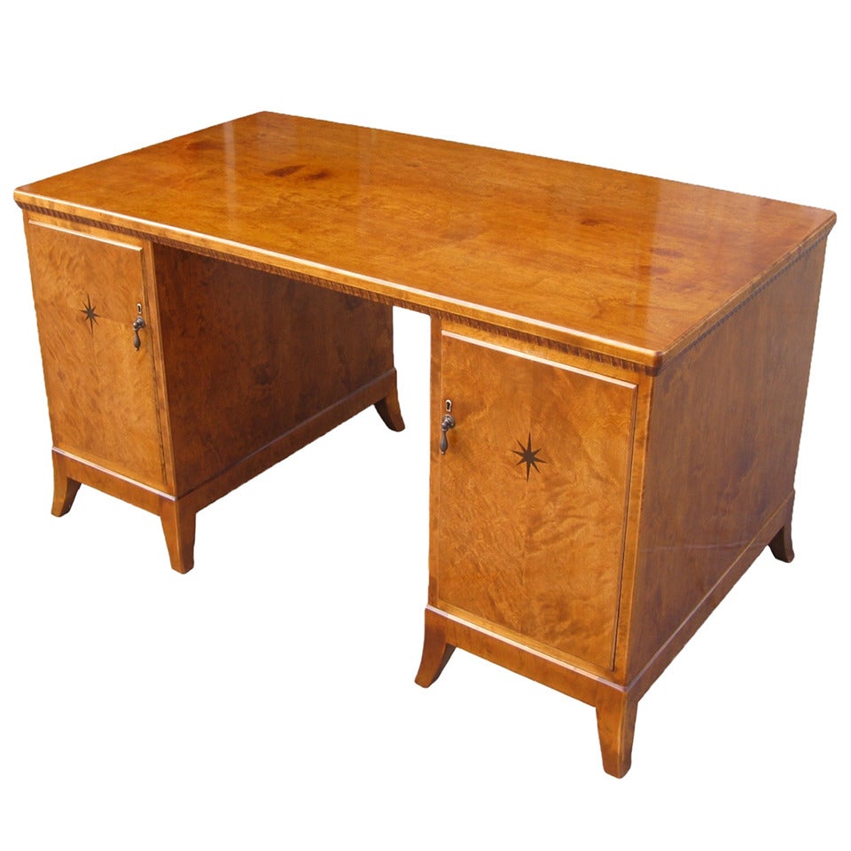 Swedish Flame Birch Desk