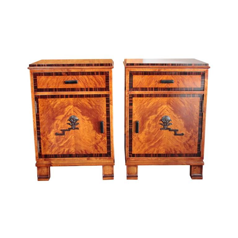 Pair of Swedish Art Deco period nightstands