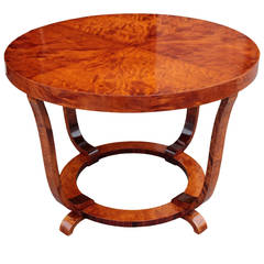 Swedish Art Deco Period Round Cocktail or Coffee Table