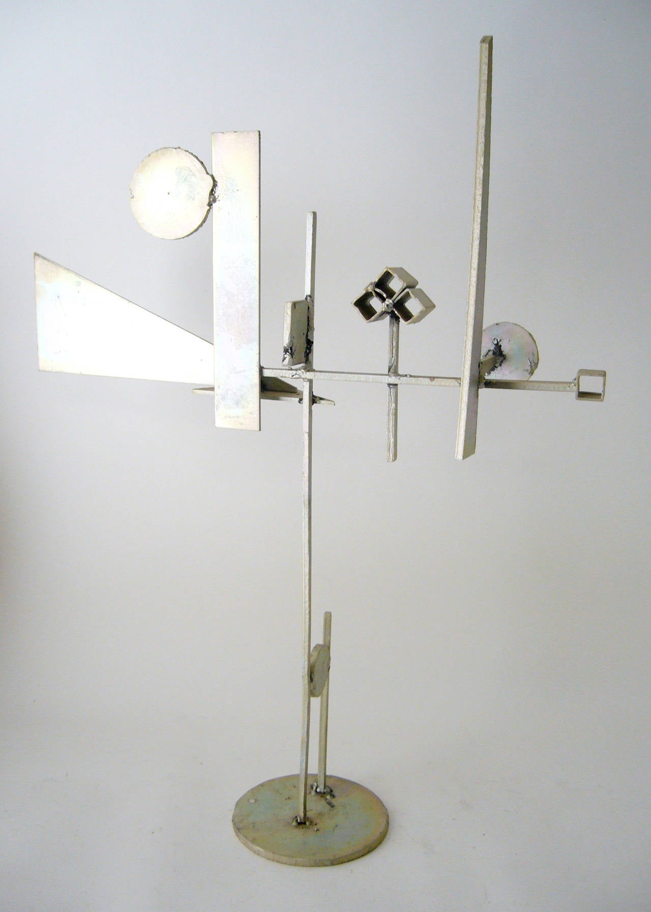 Mid-20th Century Paul Kasper California Modernist Studio Artist Cadmium Plated Sculpture