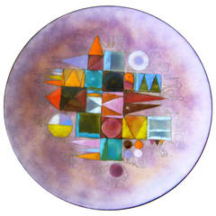 Kay Whitcomb Abstract Enamel Plate
