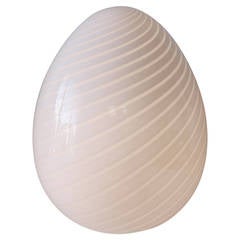 Vetri Murano Swirled Glass Egg Lamp