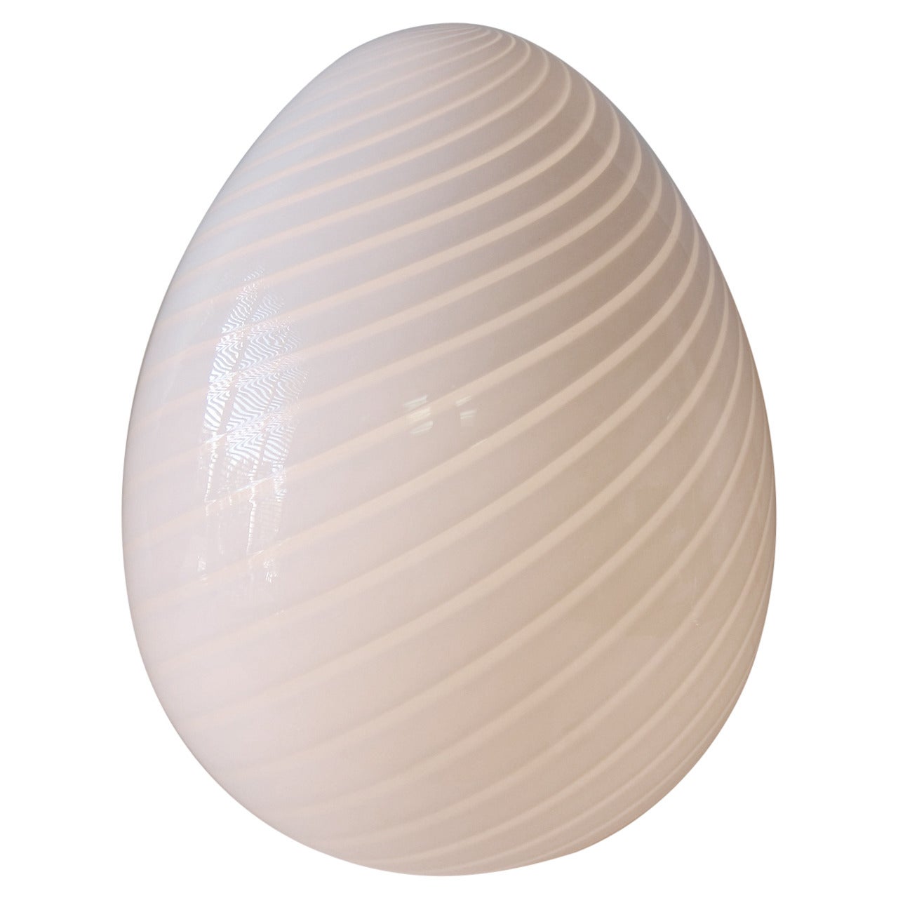 Vetri Murano Swirled Glass Egg Lamp