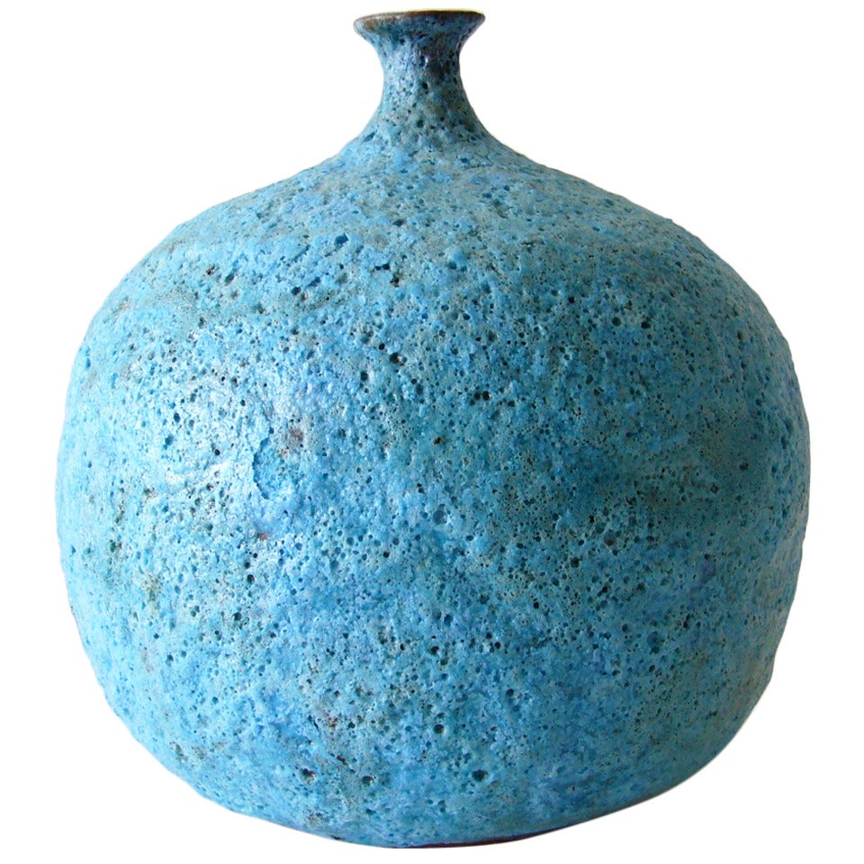 Beatrice Wood Foamy Blue Lava Vase