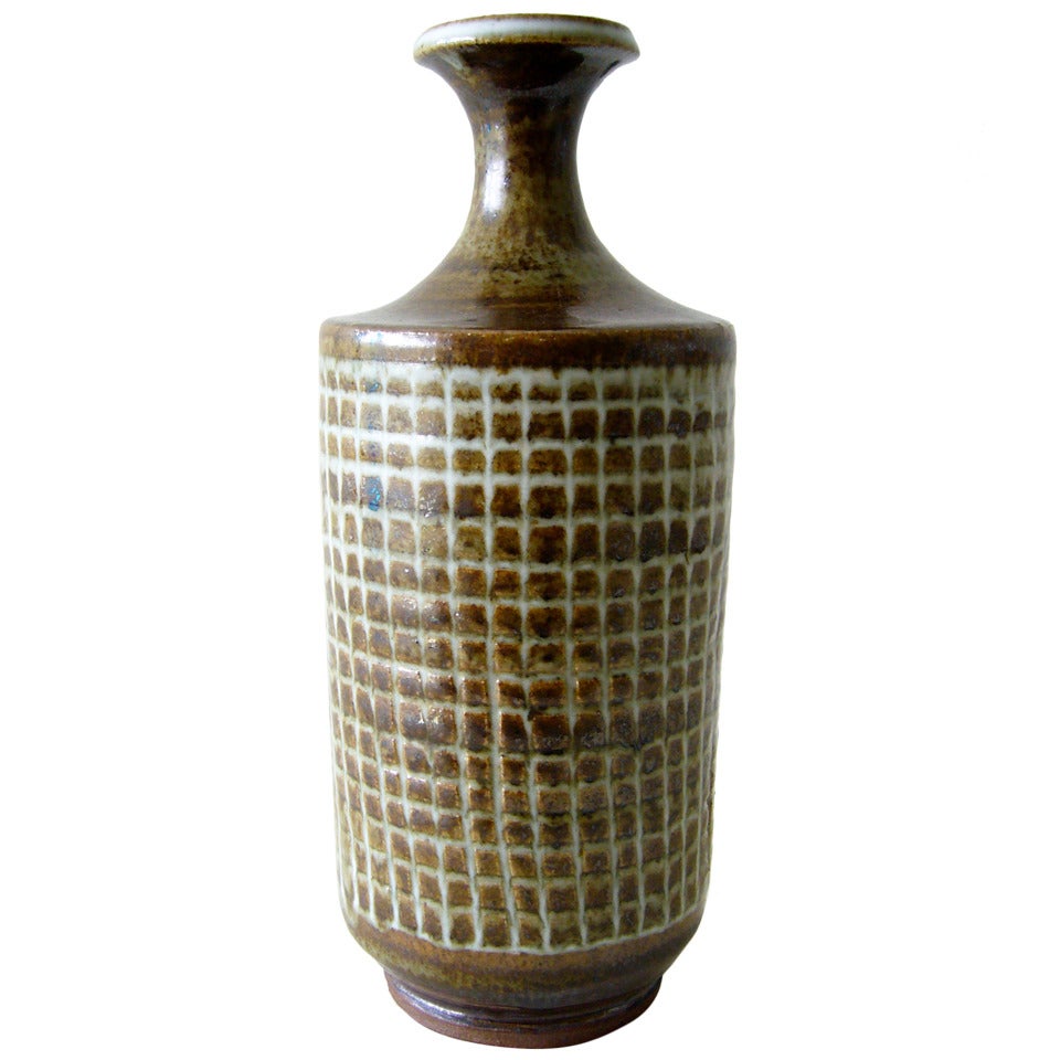 Laura Andreson Stoneware Bottleneck Vase