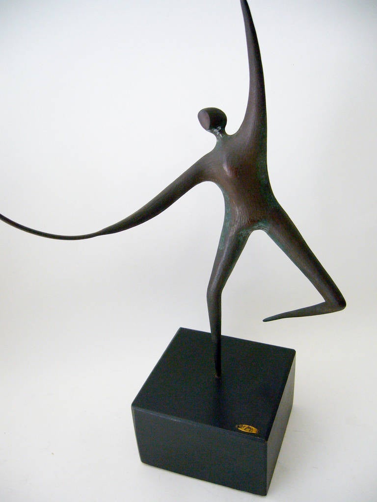 Curtis Jere Studio Abstract Modern Jump Rope Figure In Excellent Condition In Palm Springs, CA