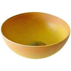 Stig Lindberg Gustavsberg Studio Golden Ceramic Bowl