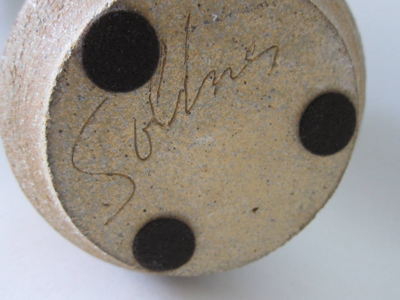 American Paul Soldner California Studio Stoneware Pottery Vase For Sale