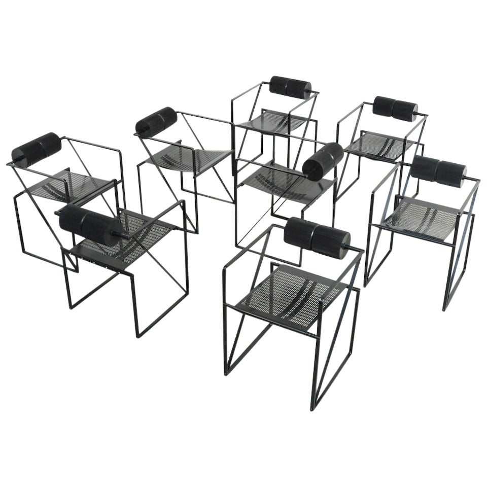 Set of 8 Seconda 602 Chairs by Mario Botta for Alias