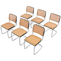Antique Set of Six ‘Cesca’ B32 Side Chairs by Marcel Breuer for Thonet
