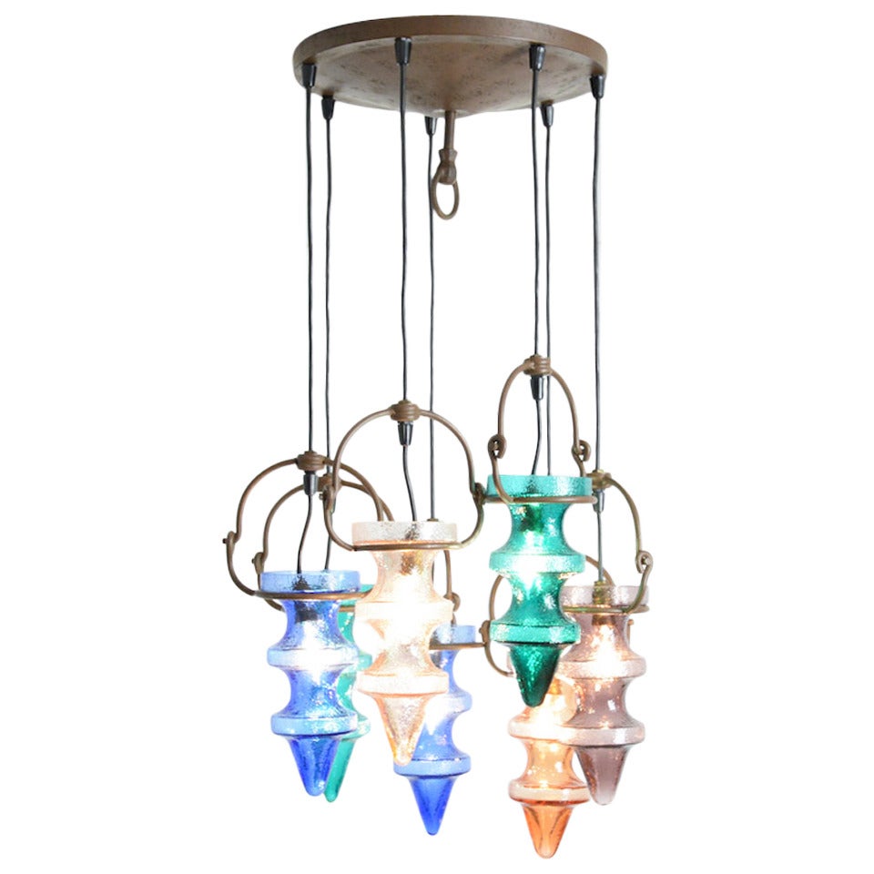 Glass Chandelier by Nanny Still McKinney for Raak