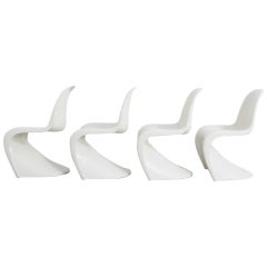 Set of 4 Stackable S Chairs by Verner Panton for Herman Miller, 1973