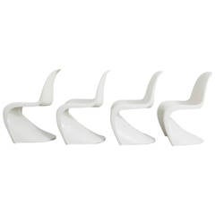 Set of 4 Stackable S Chairs by Verner Panton for Herman Miller, 1973 2