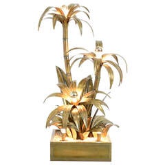 Maison Jansen Brass Palm Tree Floor Lamp