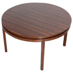 Round Extendable Rosewood Dining Table by Alfred Hendrickx for Belform