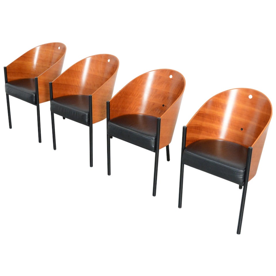 Set of Four Costes Chairs by Philippe Starck for Driade Aleph