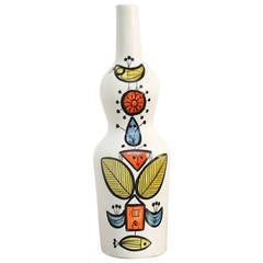 Vintage 1950s Multi-Coloured Vase by Roger Capron for Vallauris