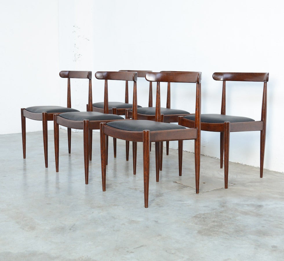 Set of Six Dining Chairs by Alfred Hendrickx for Belform 3