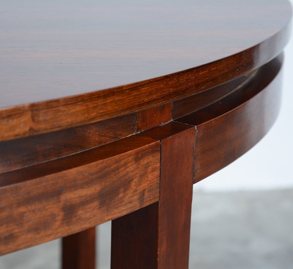 Veneer Round Extendable Rosewood Dining Table by Alfred Hendrickx for Belform