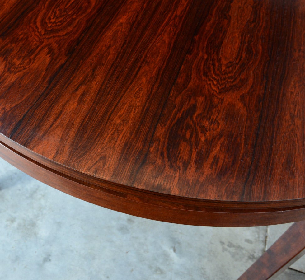 Round Extendable Rosewood Dining Table by Alfred Hendrickx for Belform In Excellent Condition In Vlimmeren, BE
