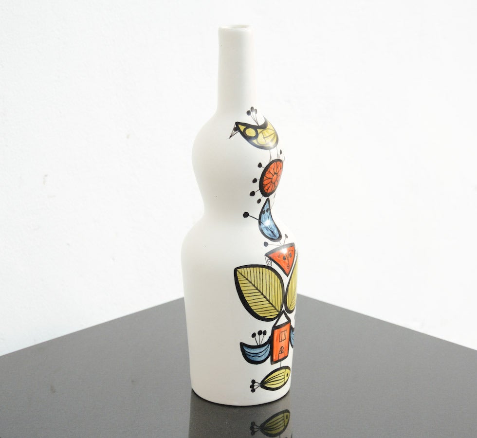 French 1950s Multi-Coloured Vase by Roger Capron for Vallauris