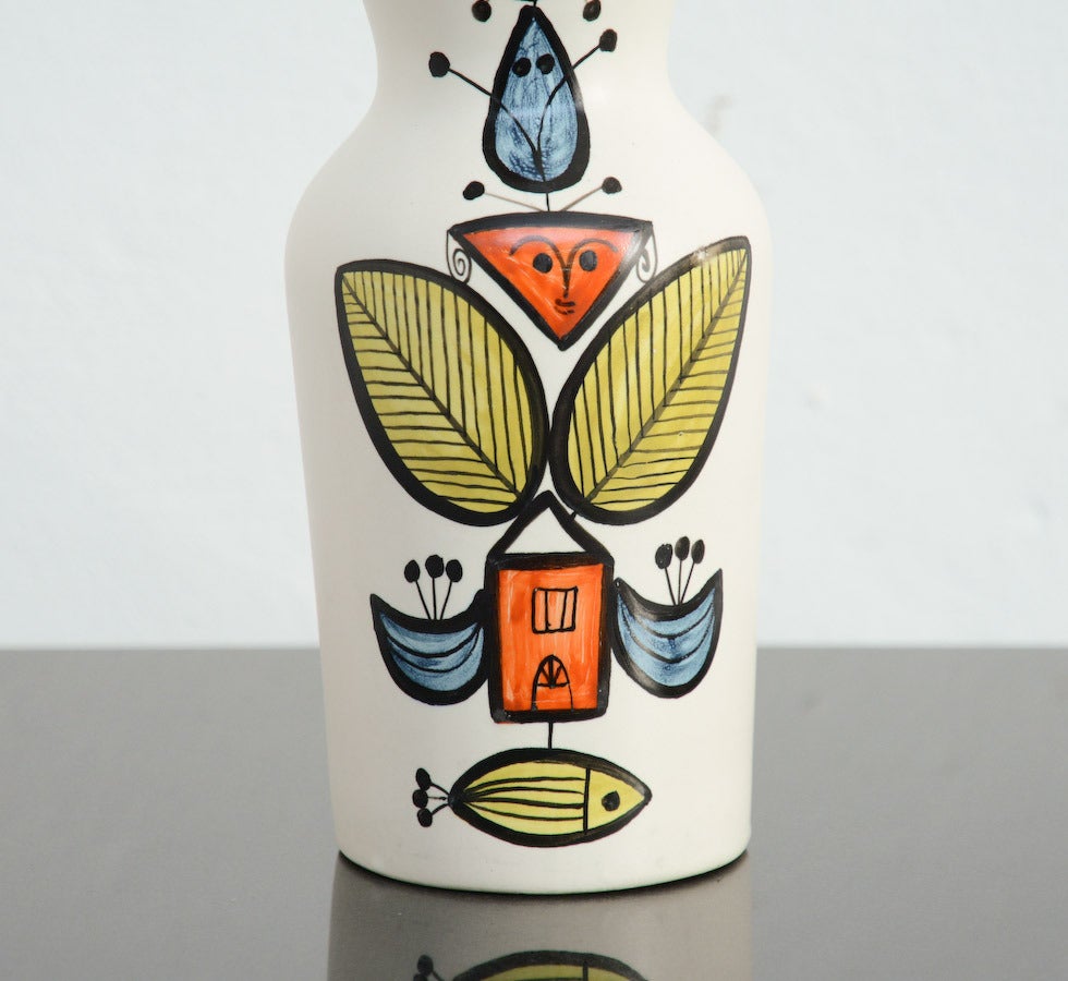 20th Century 1950s Multi-Coloured Vase by Roger Capron for Vallauris