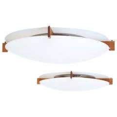 Pair of Large Wall or Ceiling Lamps by U. & O. Kristiansson for Luxus