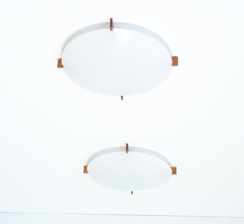 Pair of Large Wall or Ceiling Lamps by U. & O. Kristiansson for Luxus