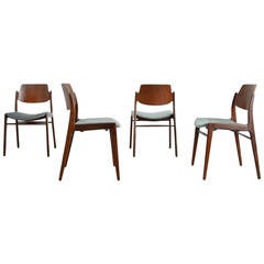 Set of Four Dining Chairs by Hartmut Lohmeyer for Wilkhahn