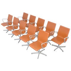 Set of 10 Oxford Chairs by Arne Jacobsen for Fritz Hansen