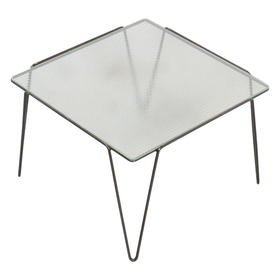 1950s Square Side Table by A. Bueno de Mesquita for Goed Wonen