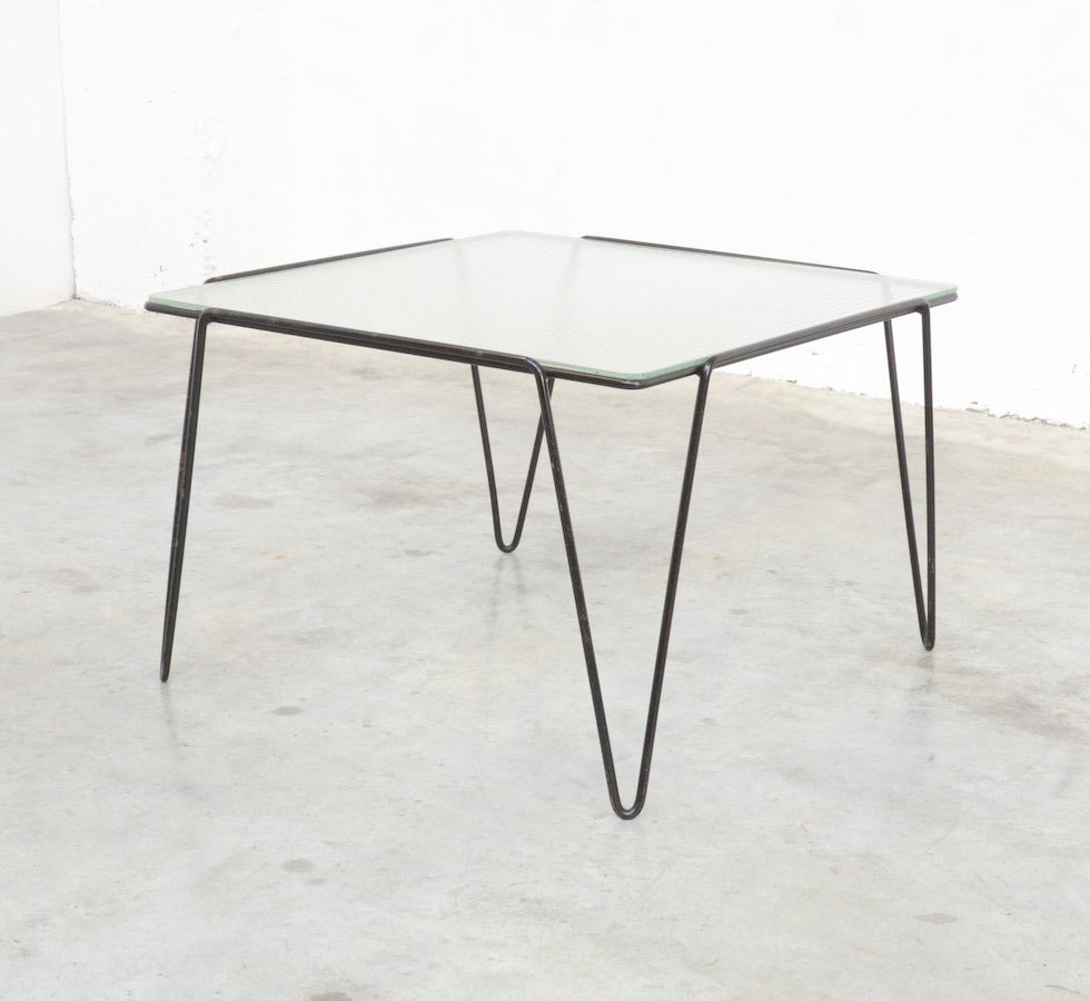 Dutch 1950s Square Side Table by A. Bueno de Mesquita for Goed Wonen