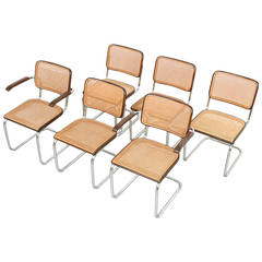 Antique Set of Cesca Dining Chairs by Marcel Breuer for Thonet