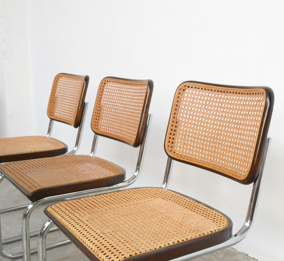 Bauhaus Set of Cesca Dining Chairs by Marcel Breuer for Thonet