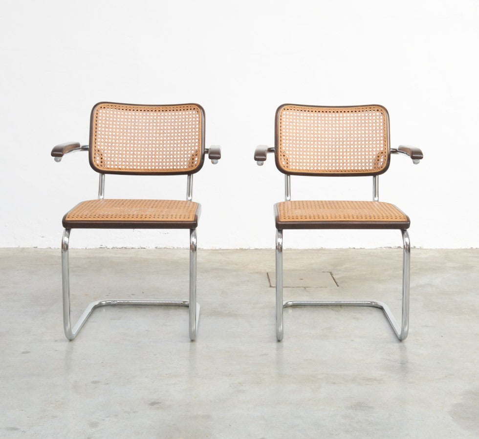 Set of Cesca Dining Chairs by Marcel Breuer for Thonet In Excellent Condition In Vlimmeren, BE