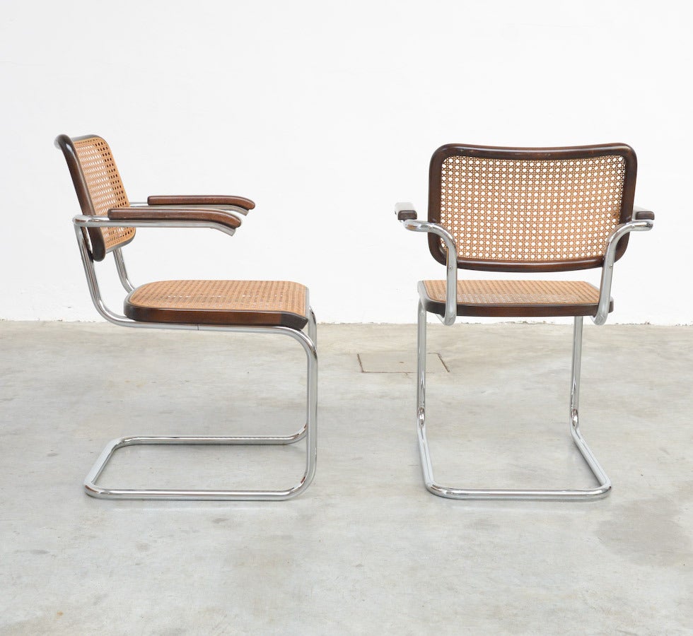 Austrian Set of Cesca Dining Chairs by Marcel Breuer for Thonet