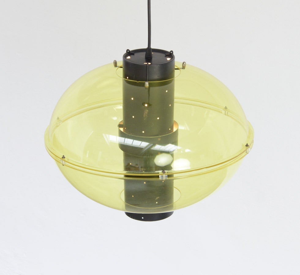 Mid-Century Modern Plexiglass Ellipsoidal Orbiter Pendant Lamp for Raak