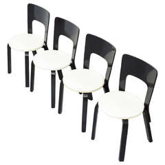 Set of Four Dining Chairs 66 by Alvar Aalto for Artek
