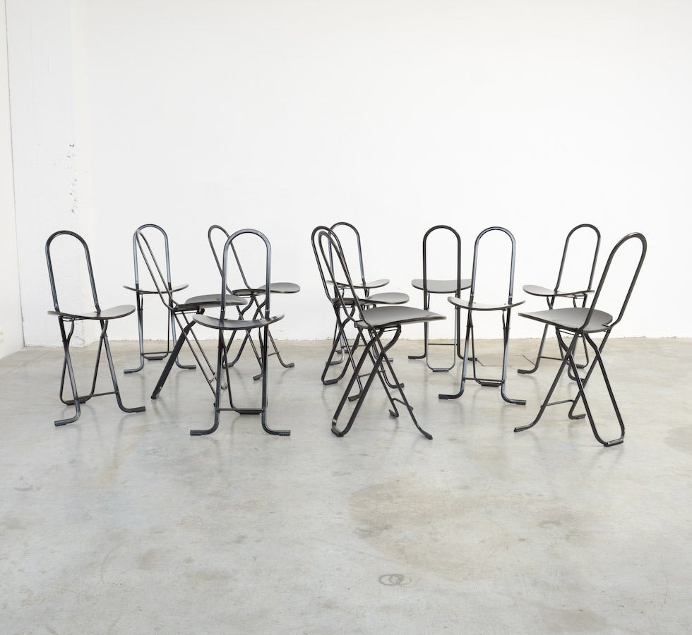 Dafne Folding Chairs by Gastone Rinaldi for Thema Italy 3