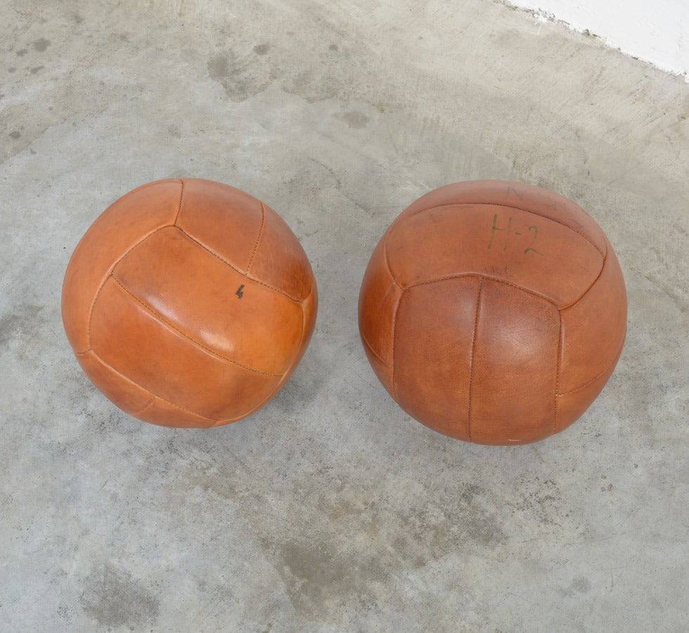 Handmade Leather Medicine Balls For Sale at 1stdibs