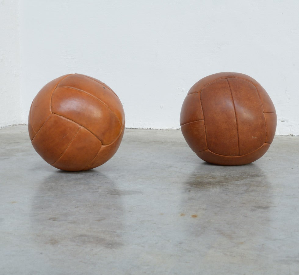 Handmade Leather Medicine Balls For Sale at 1stdibs