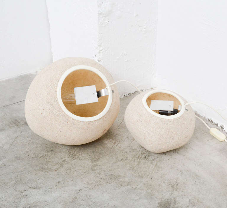 Set of Two Rock-Shaped Dorra Lamps by A. Cazenave 2