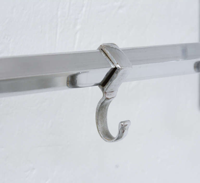 Chrome WallMounted Coat Rack at 1stdibs