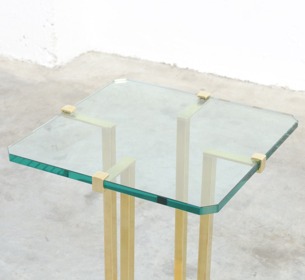 Dutch Brass Side Table by Peter Ghyczy