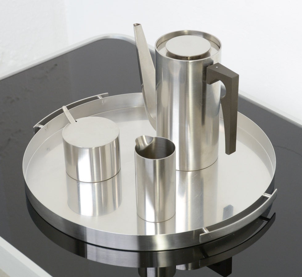 Cylinder Line Moka Set by Arne Jacobsen for Stelton 1