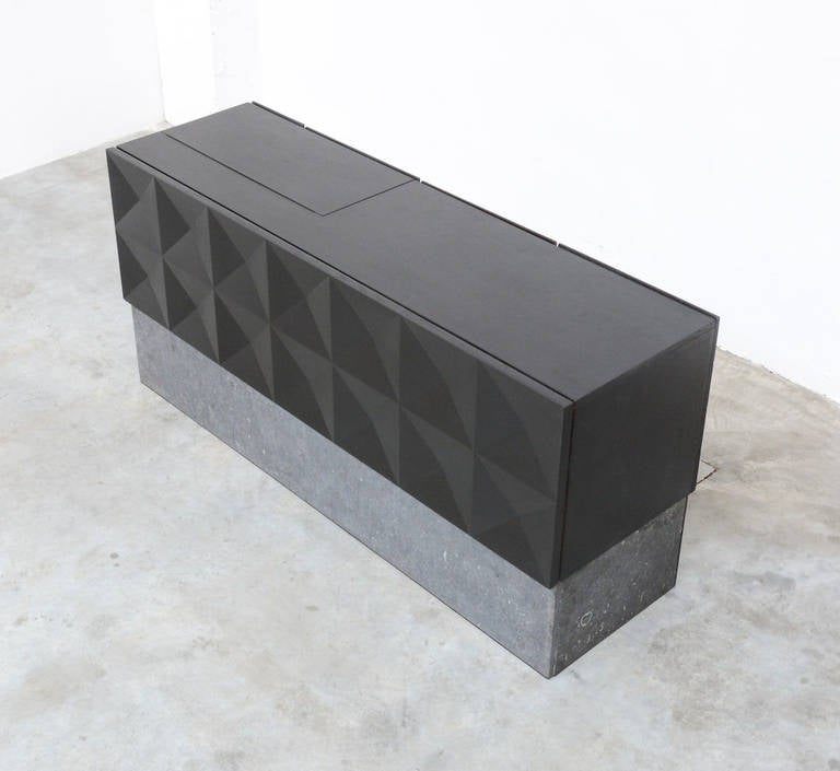 Extraordinary Brutalist Barin Ebonized Oak , 1970
