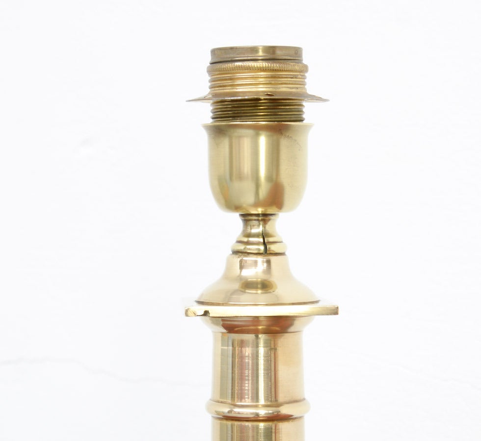 Pair of Small Brass Tuscan Column Lamps of the 1970s 2