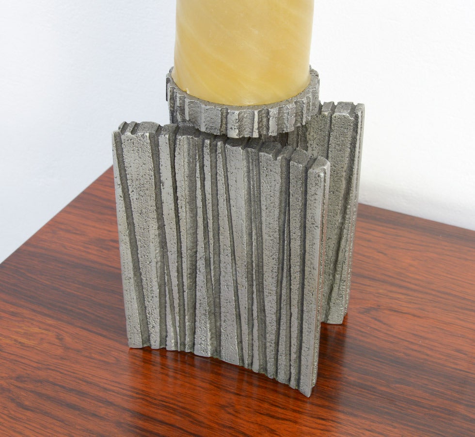 Willy Ceysens Brutalist Aluminium Candle Holder In Excellent Condition For Sale In Vlimmeren, BE